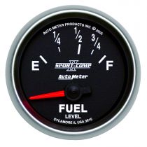 Autometer Gauge, Fuel Level, 2 1/16", 73 To 10Ω, Elec, Sport-Comp Ii