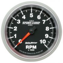 Autometer Gauge, Tachometer, 3 3/8", 10K Rpm, In-Dash, Sport-Comp Ii