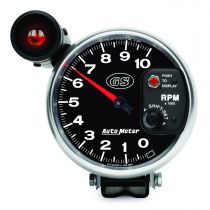 Autometer Gauge, Tachometer, 5", 10K Rpm, Pedestal W/ Ext. Shift-Lite, Gs