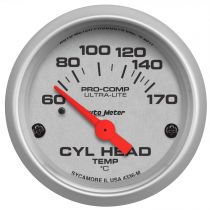 Autometer Gauge, Cylinder Head Temp, 2 1/16", 60-170ºc, Electric, Ultra-Lite
