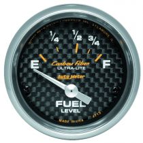 Autometer Gauge, Fuel Level, 2 1/16", 73 To 10Ω, Elec, Carbon Fiber