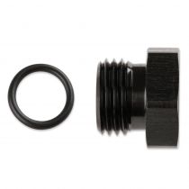 Mr Gasket AN Port Plug - Hex Head - Black