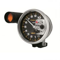 Autometer Gauge, Tachometer, 5", 10K Rpm, Pedestal W/ Ext. Shift-Lite, Carbon Fiber