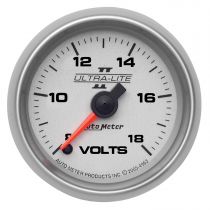 Autometer Gauge, Voltmeter, 2 1/16", 18V, Digital Stepper Motor, Ultra-Lite Ii