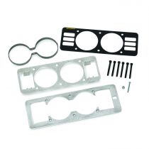 Autometer Gauge Mount, Gauge Cage W/Vents, Dual, 2 5/8", Black, Mustang 87-93 Fox