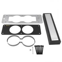Autometer Gauge Mount, Gauge Cage, Dual, 2 5/8", Black, Mustang 87-93 Fox