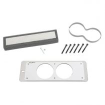Autometer Gauge Mount, Gauge Cage, Dual, 2 5/8", Silver, Mustang 87-93 Fox