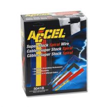 Accel Super Stock Spiral Core 8mm Black Wire set with Blue 90 Deg Boots