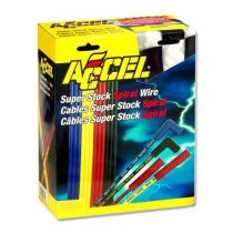 Accel Super Stock Spiral Core 8mm Red Wire with var. Black 90deg. Boots