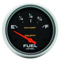 Autometer Gauge, Fuel Level, 2 5/8", 0 To 90Ω, Elec, Pro-Comp