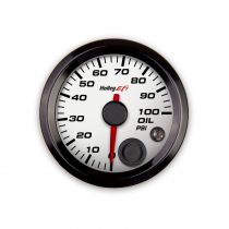 Holley EFI Black White Oil Pressure Gauge