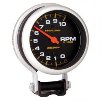 Autometer Gauge, Tachometer, 3 3/4", 10K Rpm, Pedestal, Pro-Comp