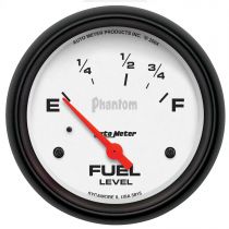 Autometer Gauge, Fuel Level, 2 5/8", 73 To 10Ω, Elec, Phantom