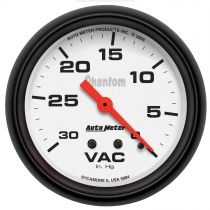 Autometer Gauge, Vacuum, 2 5/8", 30Inhg, Mechanical, Phantom