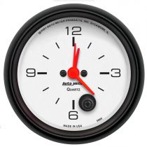 Autometer Gauge, Clock, 2 5/8", 12Hr, Analog, Phantom
