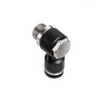 Front side of 1/4 BSPP Pneufit Banjo Quick Connect to 8 mm tubing