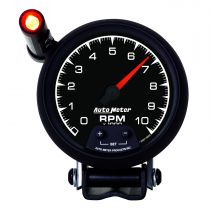 Autometer Gauge, Tachometer, 3 3/4", 10K Rpm, Pedestal W/ Ext. Quick-Lite, Es
