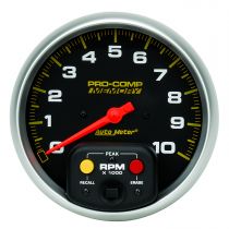 Autometer Gauge, Tachometer, 5", 10K Rpm, In-Dash W/Peak Memory, Pro-Comp