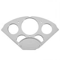 Autometer Dash Panel, Chevy Car 55-56, 1 X 3-1/8" & 4 X 2-1/16", Sr Bezel, Billet