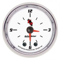 Autometer Gauge, Clock, 2 1/16", 12Hr, Analog, C2