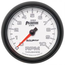 Autometer Gauge, Tachometer, 3 3/8", 10K Rpm, In-Dash, Phantom Ii