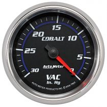 Autometer Gauge, Vacuum, 2 5/8", 30Inhg, Mechanical, Cobalt