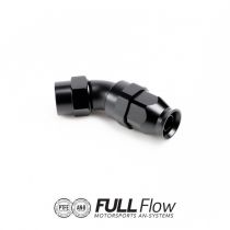 Front side of Full Flow PTFE Hose End Fitting 45 Degree AN-8