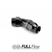 Front side of Full Flow PTFE Hose End Fitting 45 Degree AN-10