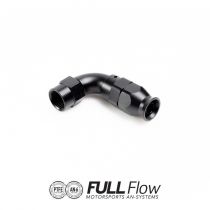 Front side of Full Flow PTFE Hose End Fitting 90 Degree AN-6