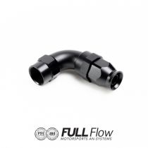 Front side of Full Flow PTFE Hose End Fitting 90 Degree AN-8
