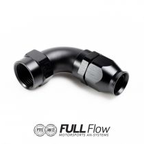 Front side of Full Flow PTFE Hose End Fitting 90 Degree AN-12