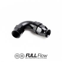 Front side of Full Flow PTFE Hose End Fitting 120 Degree AN-8
