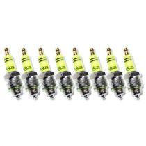 Accel Spark Plug - 14mm Thread - .375 in Reach - Gasket Seat 8 Pack