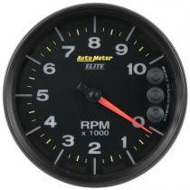 Autometer Gauge, Tach, 5", 10K Rpm, Carbon Fiber, W/ Pit Road Lights & Peak, Nascar Can