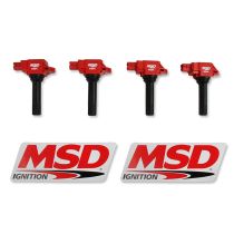 MSD Ignition Coil Blaster Series Fits 2015-2019 Subaru/Toyota/Scion 2.0L Engines, Red, 4-Pack-4 Pack View