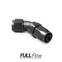 Front side of Full Flow AN Hose End Fitting 45 Degree AN-8