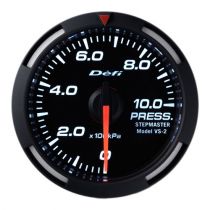 Defi White Racer Pressure Gauge Metric 52mm 10 Bar