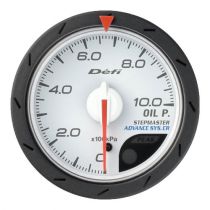 Defi White Advance CR Oil Pressure 52mm Gauge