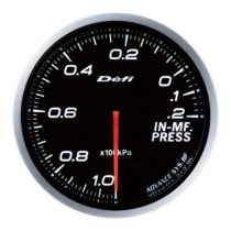 Defi White Defi Advance BF Gauge 60mm Vacuum 2Bar - Front side