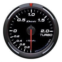 Defi White Racer Turbo - Boost Gauge Metric 60mm 2 Bar - Front side of the gauge 