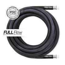 Nuke Performance Black Nylon PTFE Stainless Braided Fuel Hose AN-8 1M