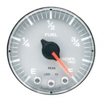 Autometer Gauge, Fuel Level, 2 1/16", 0-270Ω Programmable, Slvr/Chrm, Spek-Pro