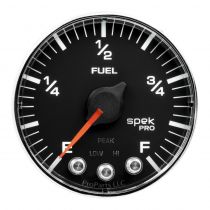 Autometer Gauge, Fuel Level, 2 1/16", 0-270Ω Programmable, Blk/Chrm, Spek-Pro