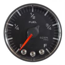Autometer Gauge, Fuel Level, 2 1/16", 0-270Ω Programmable, Blk/Blk, Spek-Pro
