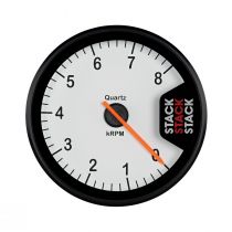 Stack Tachometer, Clubman, 80Mm, White, 0-8K Rpm