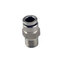 Turbosmart 1/8" NPT Str Pushloc Fitting - SS - 1/4"