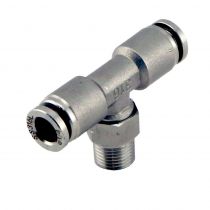 Turbosmart 1/8" NPT Tee Pushloc Fitting - SS - 1/4"