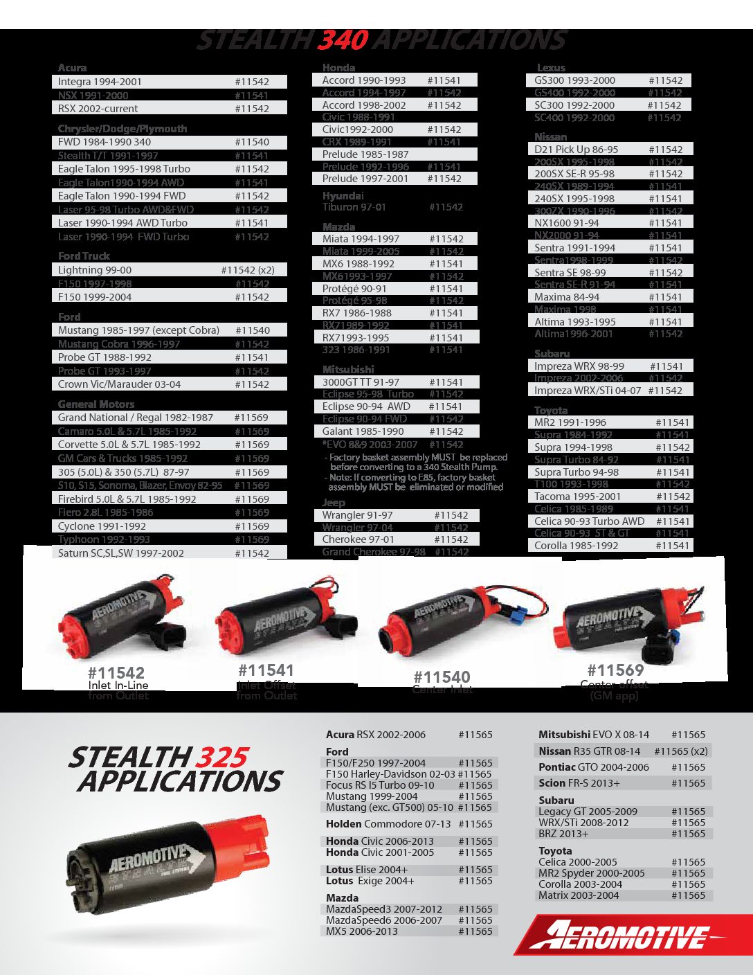 Aeromotive Stealth 325 Fuel Pump 11565