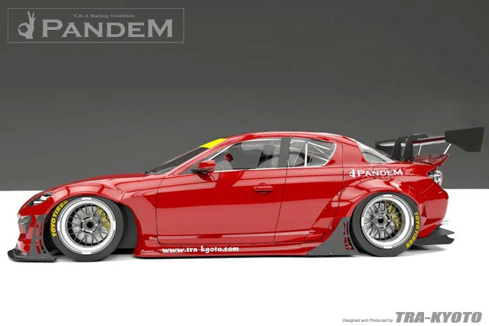 GReddy Wide-body Aero Kit with ducktail wing for Mazda RX8