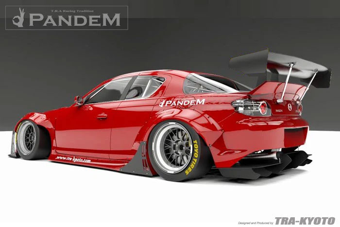 GReddy Wide-body Aero Kit with ducktail wing for Mazda RX8